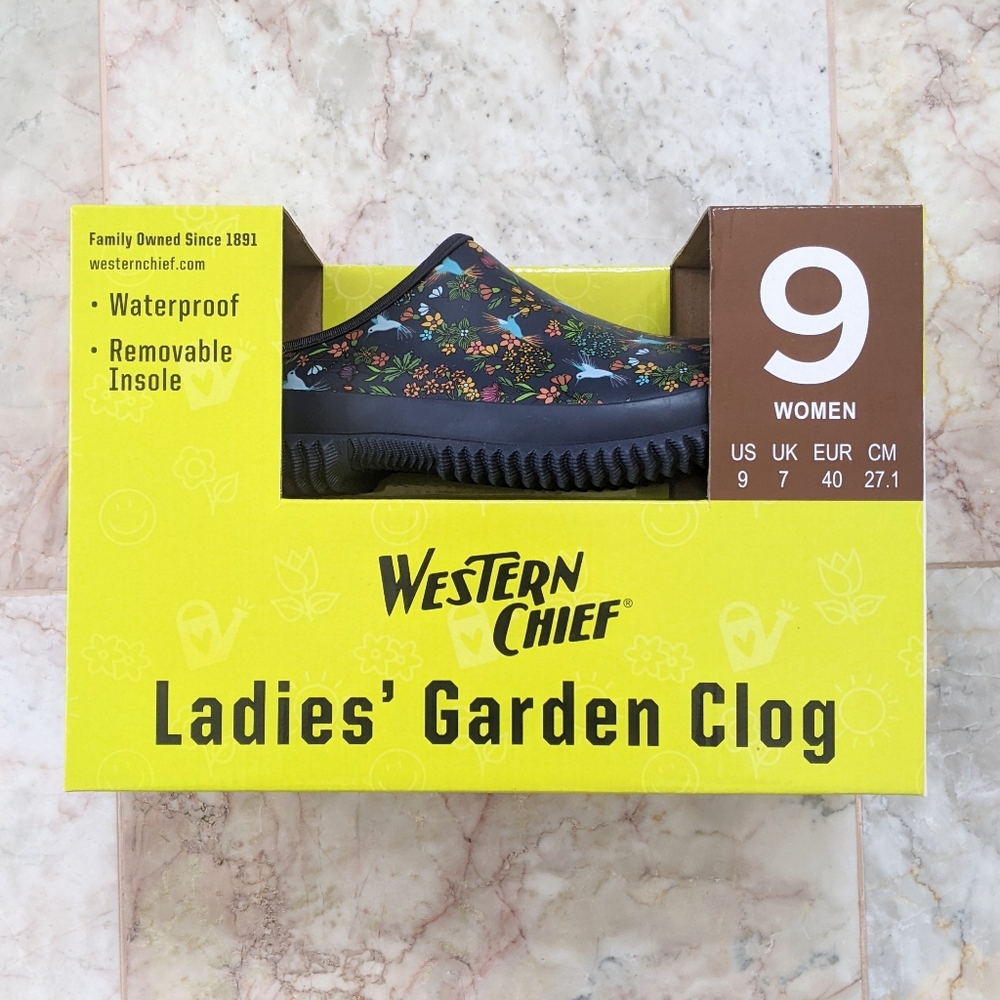Western Chief Blue Garden Clogs Slip-On Mules